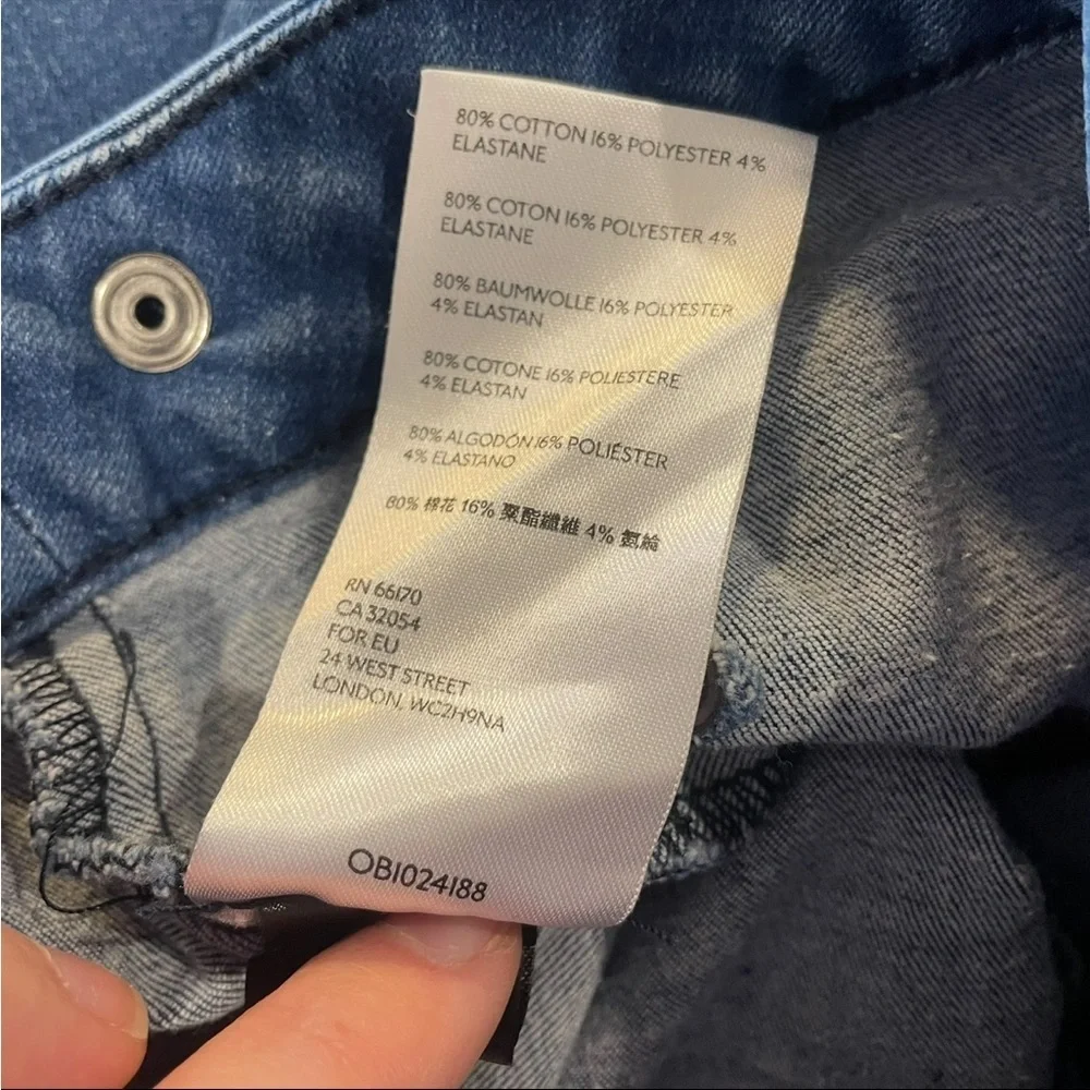 We The Free Notched Denim Wrap Denim Skirt